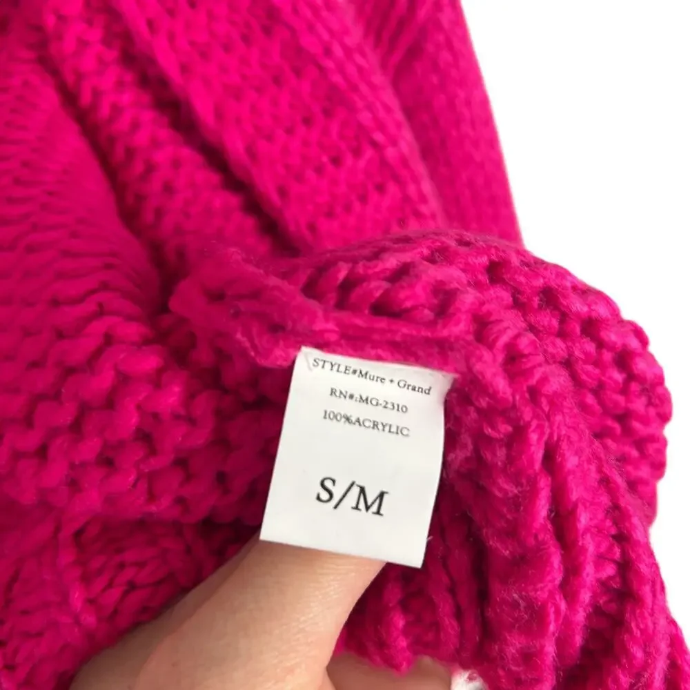 Free People Mure Grand Pink Yin Yang Embroidered Long Sleeve Open Front Cardigan - Picture 7 of 7